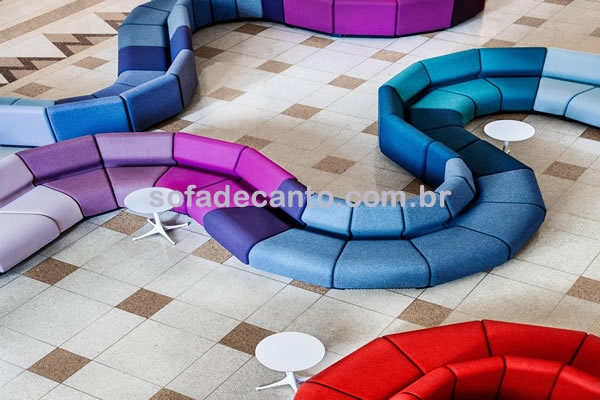 Sofás redondo para sala Charmoso e Espaçoso