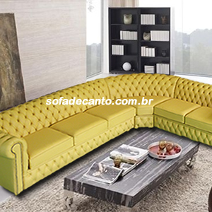 sofas chesterfield em l de couro sofas chesterfield em l